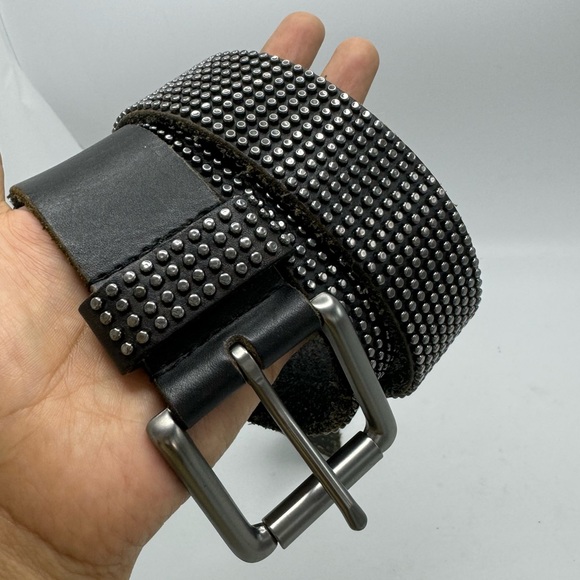 Joe’s Jeans Handmade Genuine Leather Belt Studded Black Size XS Men’s S Women’s - Picture 7 of 7